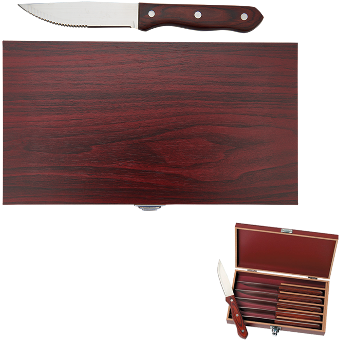 Manchurian Ash 6-Piece Steak Knife Slim Case Set 4