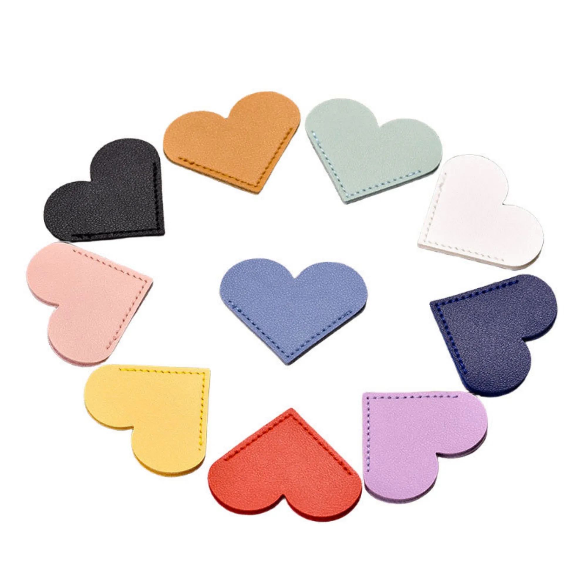 Leather Heart Bookmarks Corner Page Book Clip 5