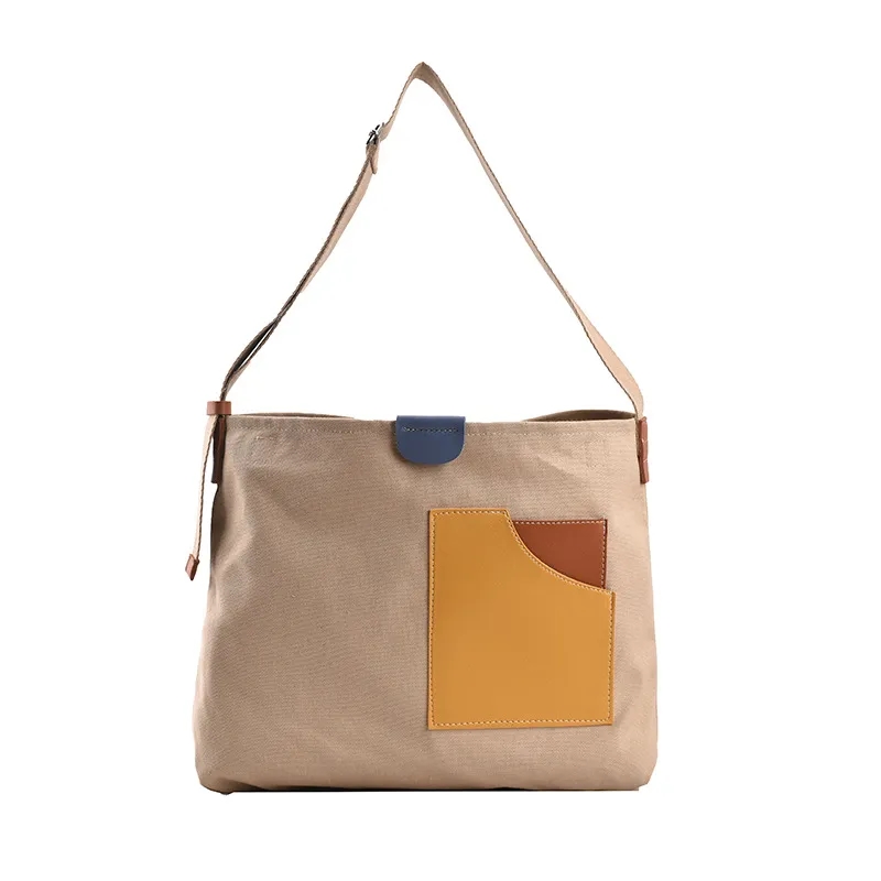 Canvas Shoulder Tote Bag, custom tote bag with logo imprint 2