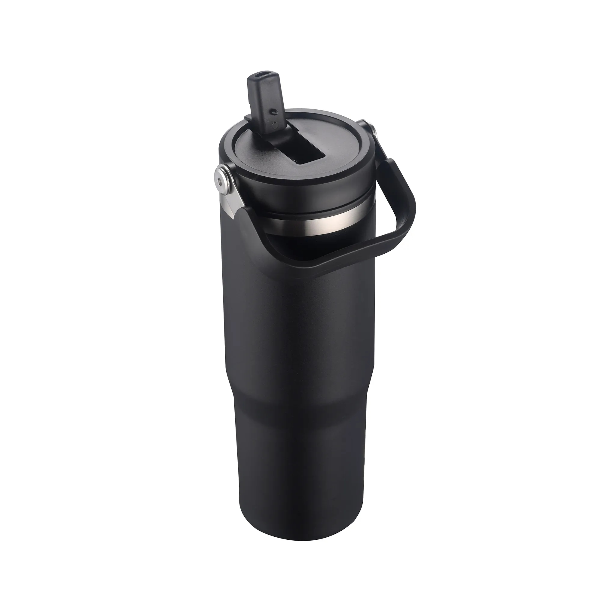 30oz. Double Wall SS / PP Mug with Handle and Flip Straw 2