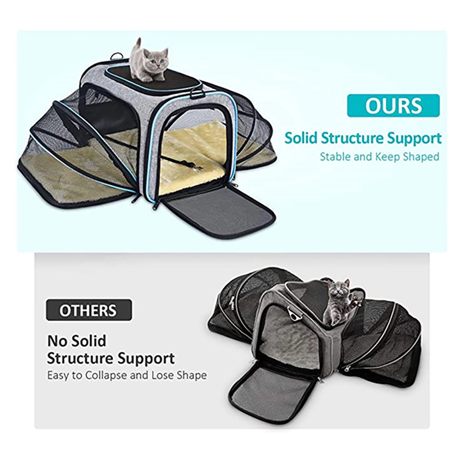 Expandable Pet Carrier Travel Bag 2