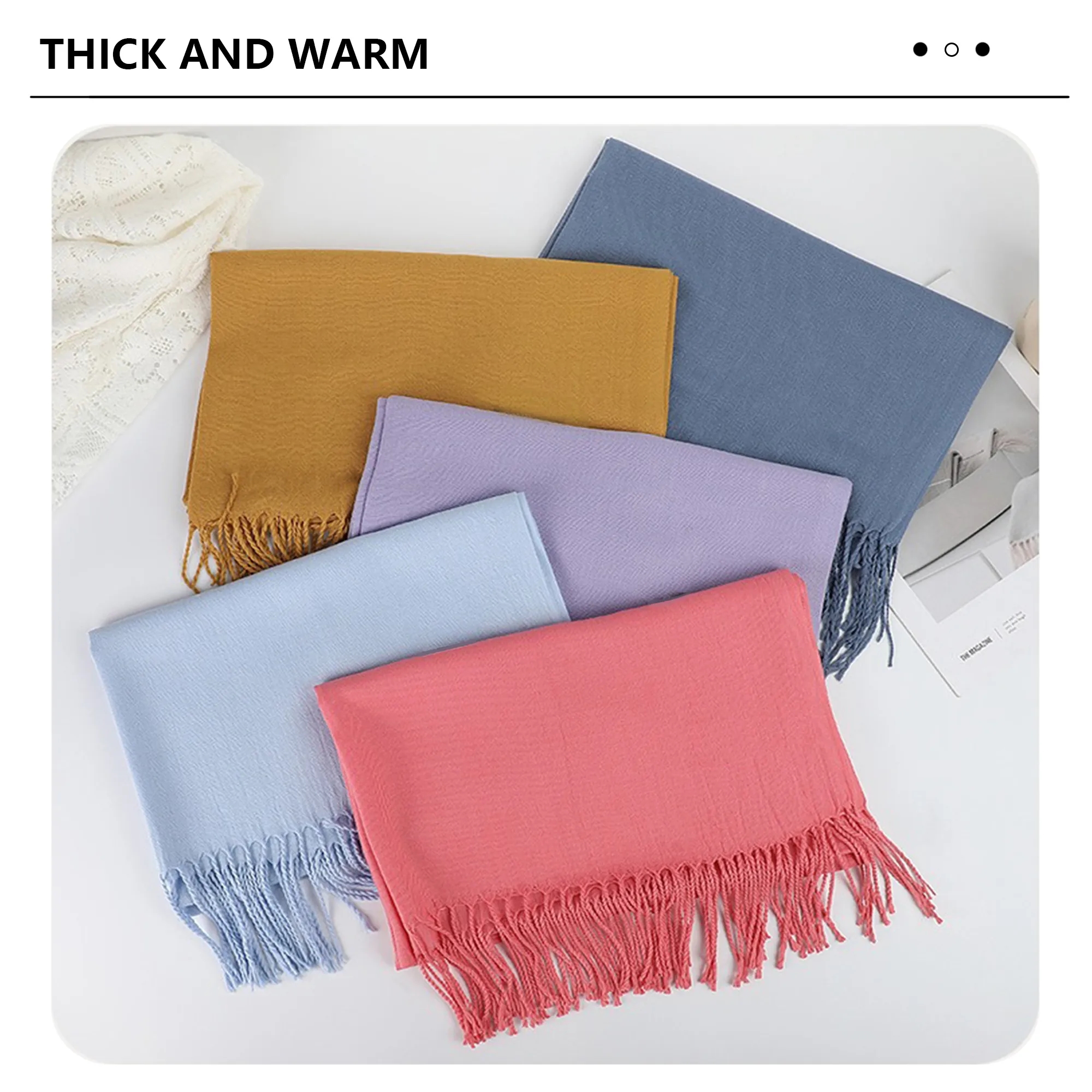Women's Thick Warm Scarf 4