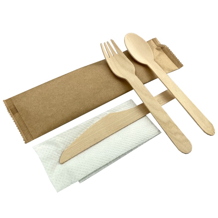4pcs Wooden Cutlery Set 6