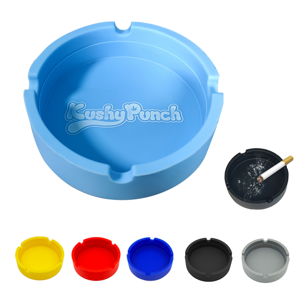 Portable Silicone Round Ashtray 3