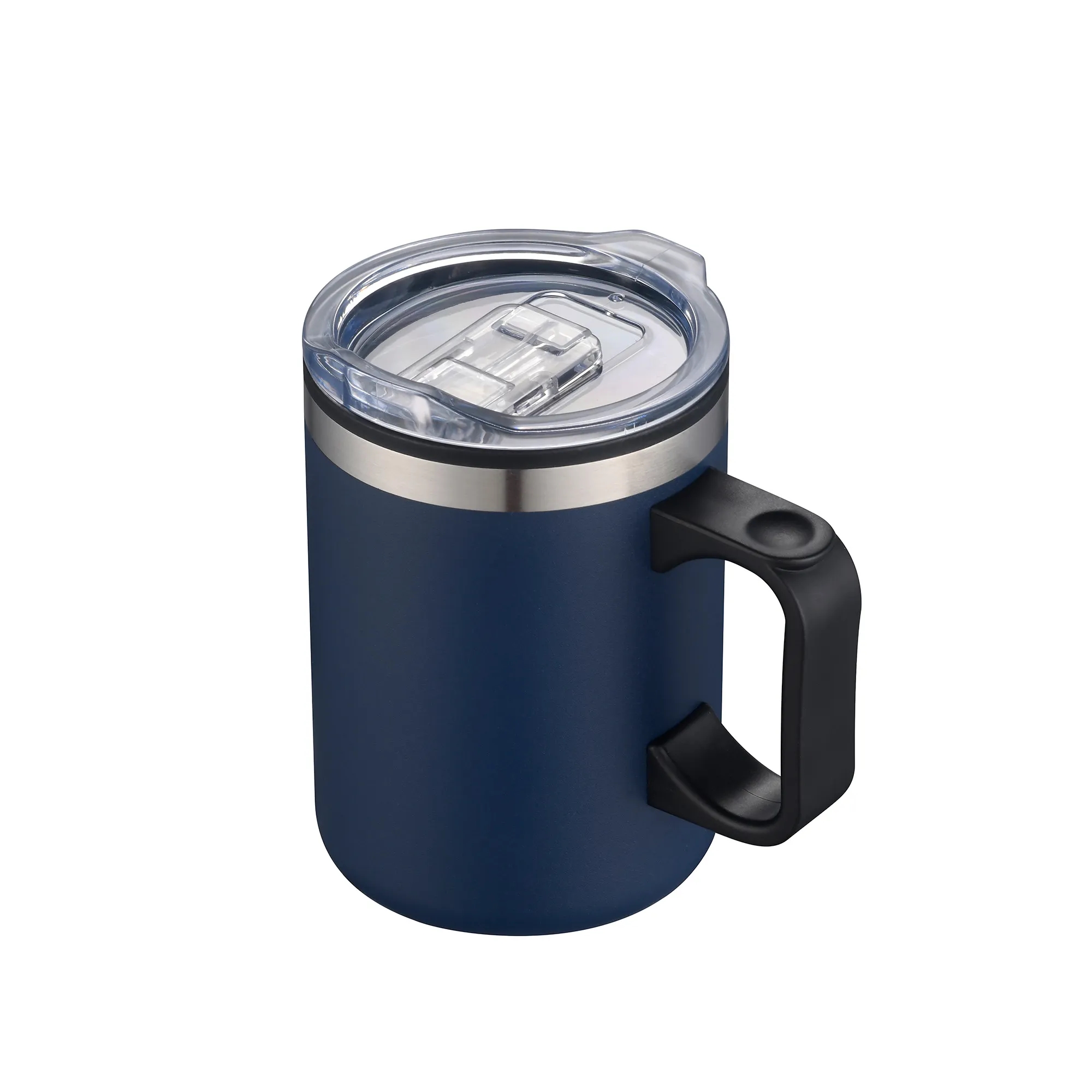 14oz. Double Wall SS / PP Campfire Mug with Clear Lid 12