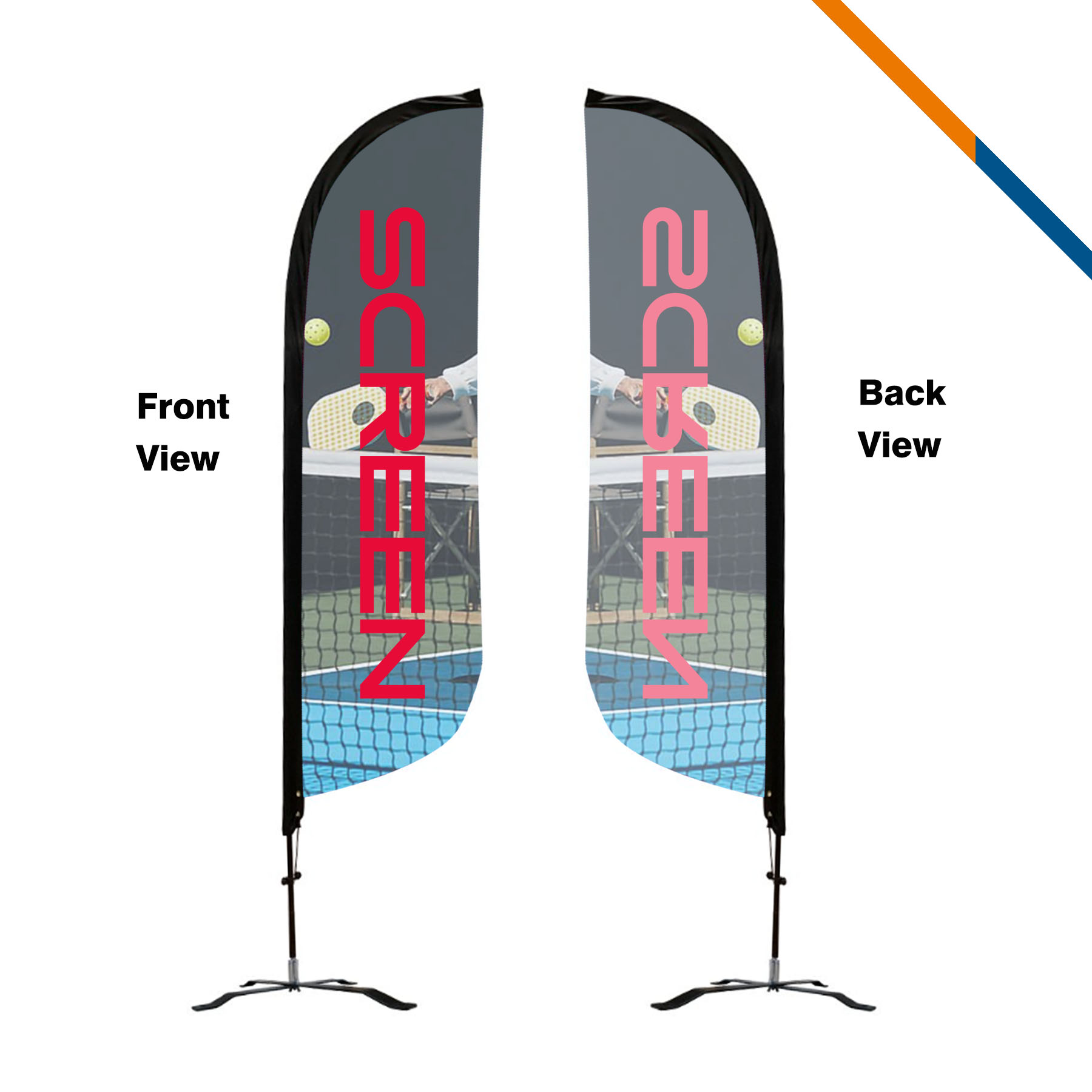 10' Tevvy Single-Sided Feather Flag 5
