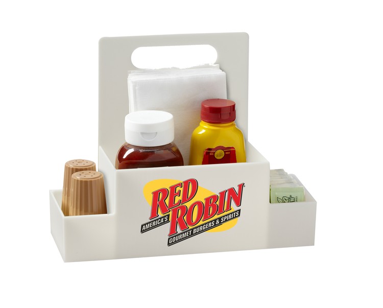 3 Compartment Plastic Condiment Caddy 2