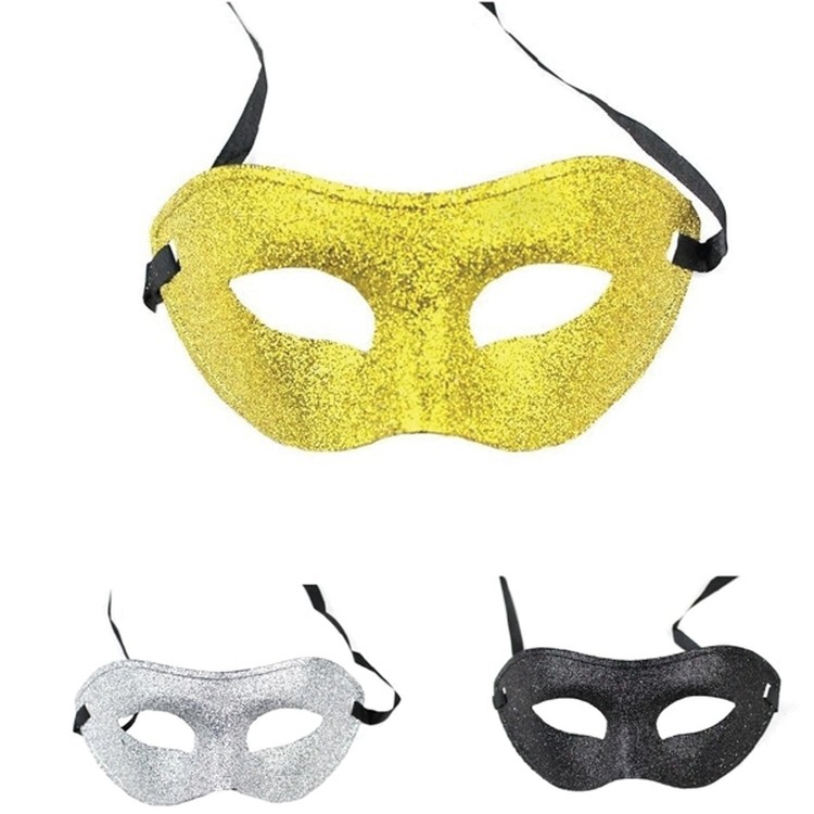 Halloween Costume Party Golden Shining Masks 1