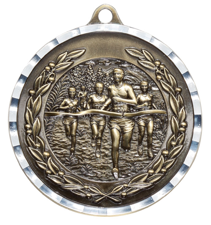 2" Cross Country Diamond Cut Medal 2
