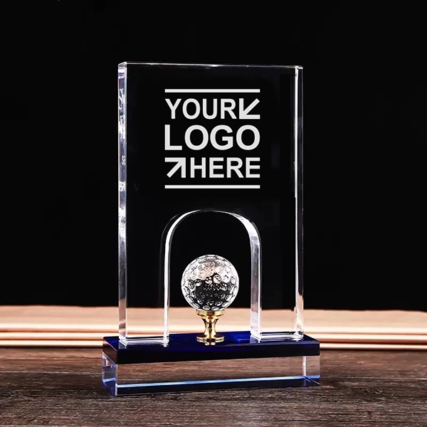 Engraved trophy Golf Crystal Award 2