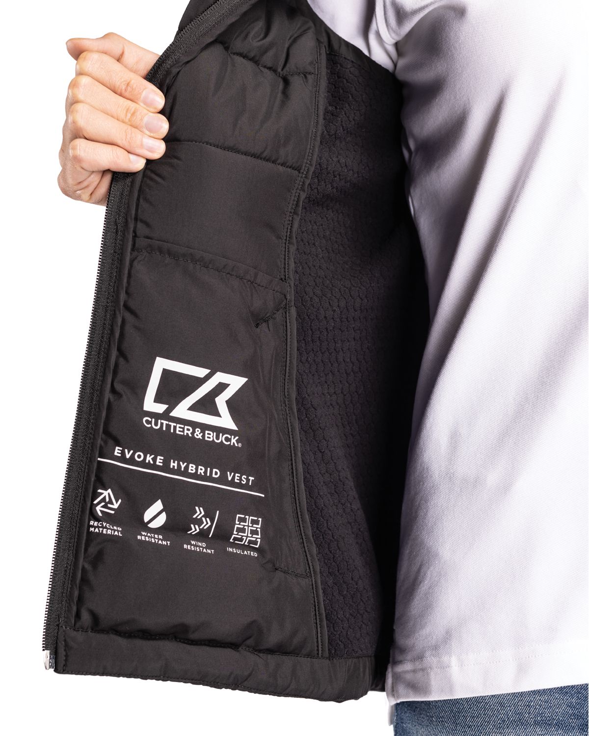 Evoke Hybrid Softshell Recycled Womens Full Zip Vest