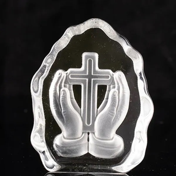 Crystal Cross Iceberg Paperweight 2