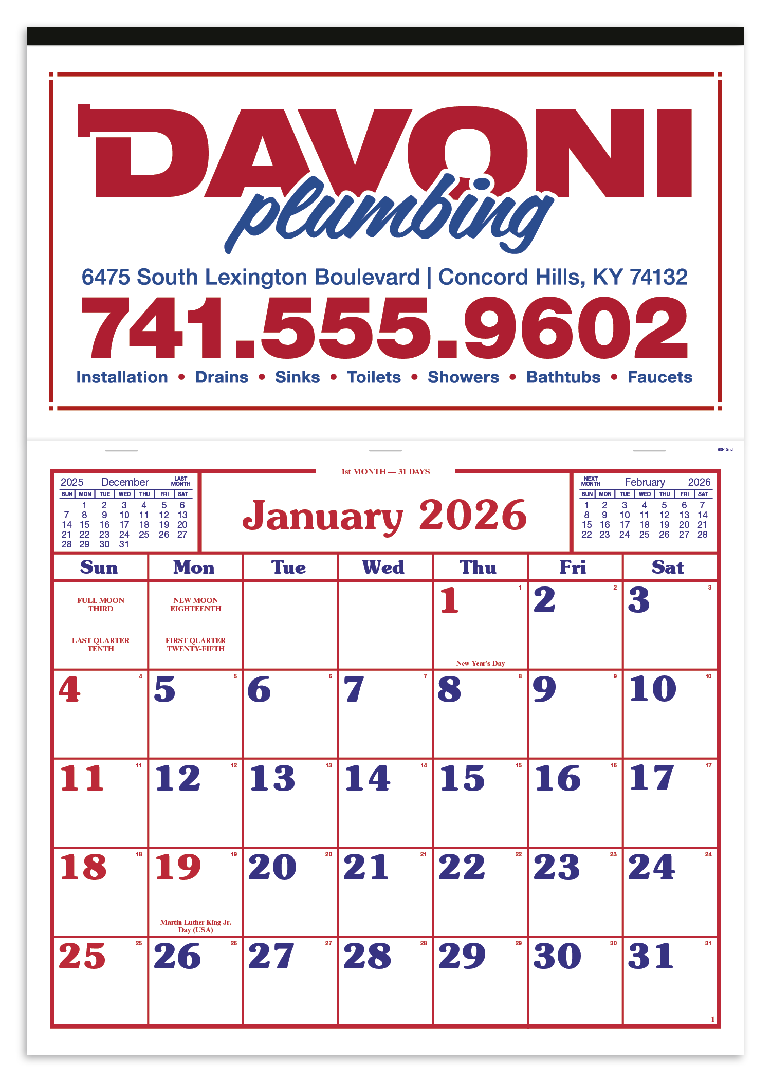 Skinner & Kennedy® Billboard Apron Calendar 17