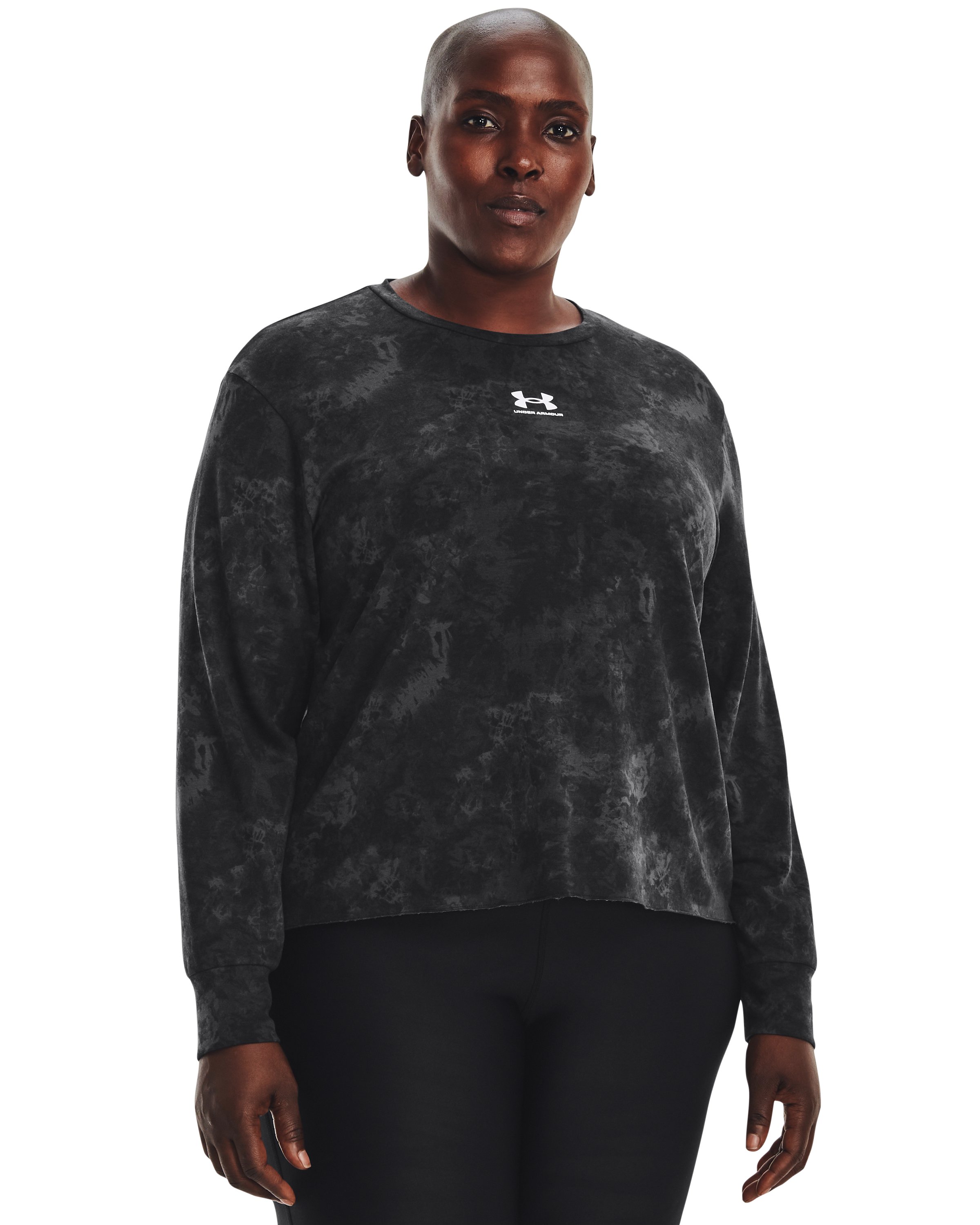 Women's UA Rival Terry Printed Crew 4