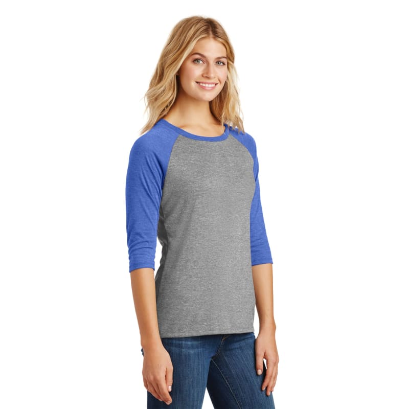 District Women's Perfect Tri 3/4-Sleeve Raglan. 19