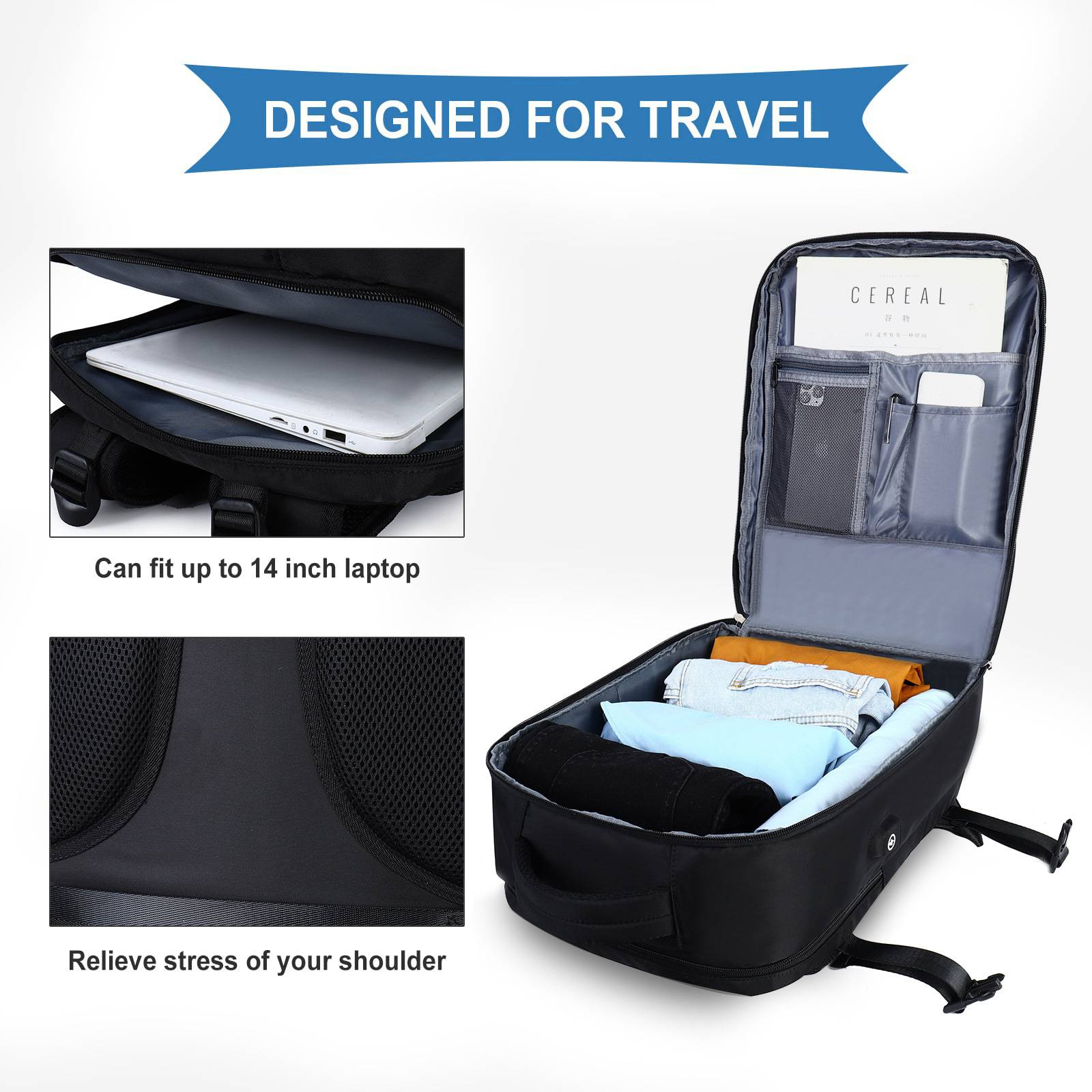 Multifunctional Large Waterproof Travel Backpack Carry On 9