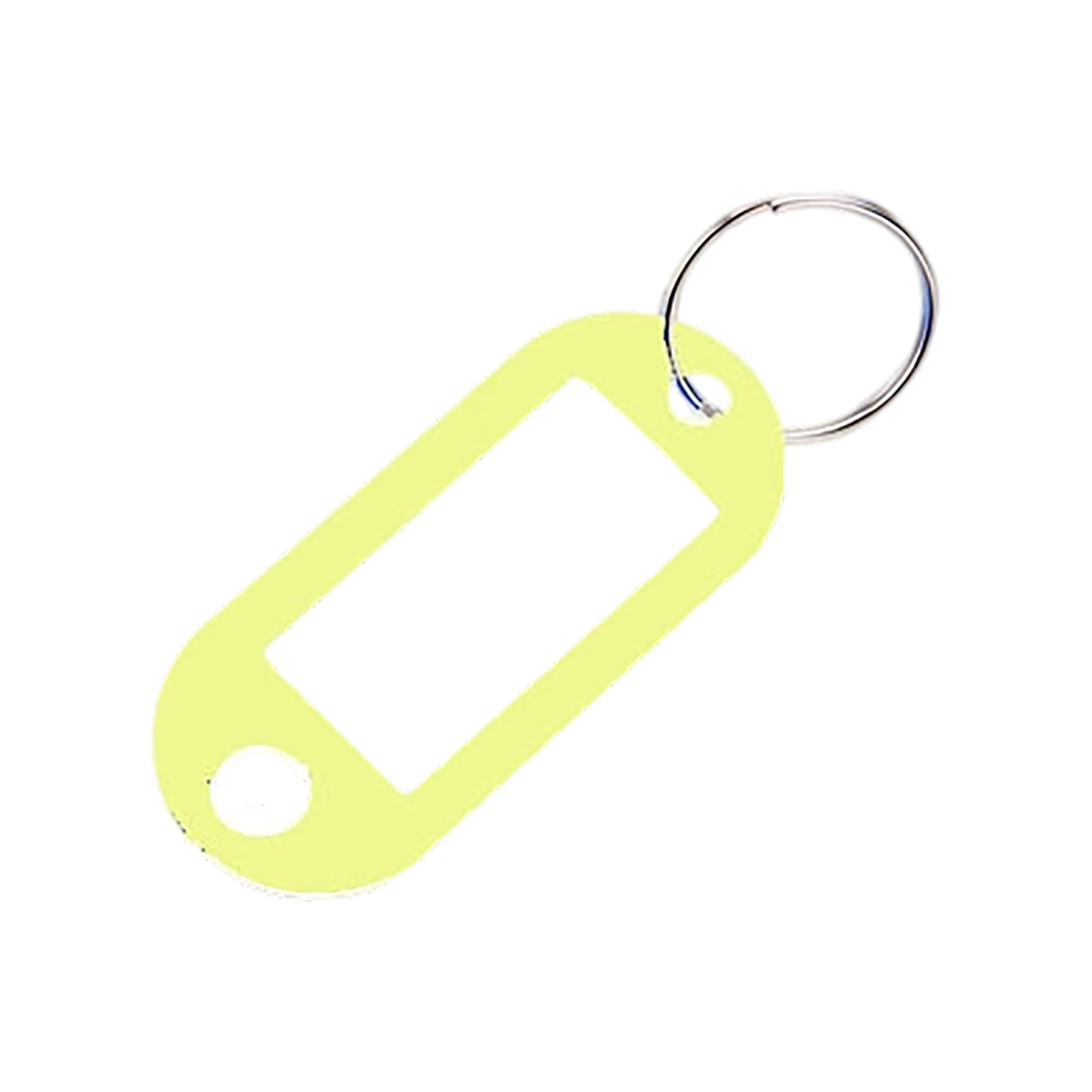 Plastic Keychain Label Holder With Writable Insert 2" Length 4