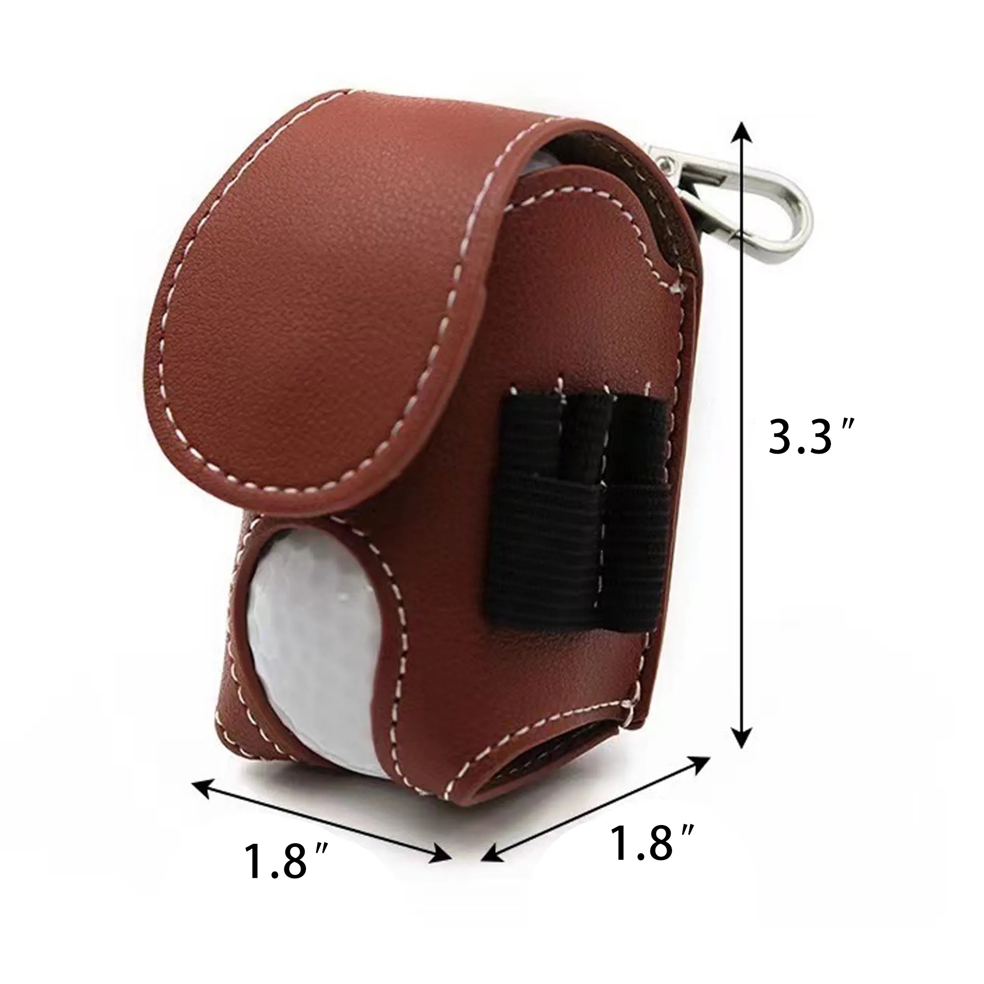 Leather Golf Ball Pouch Bag 3