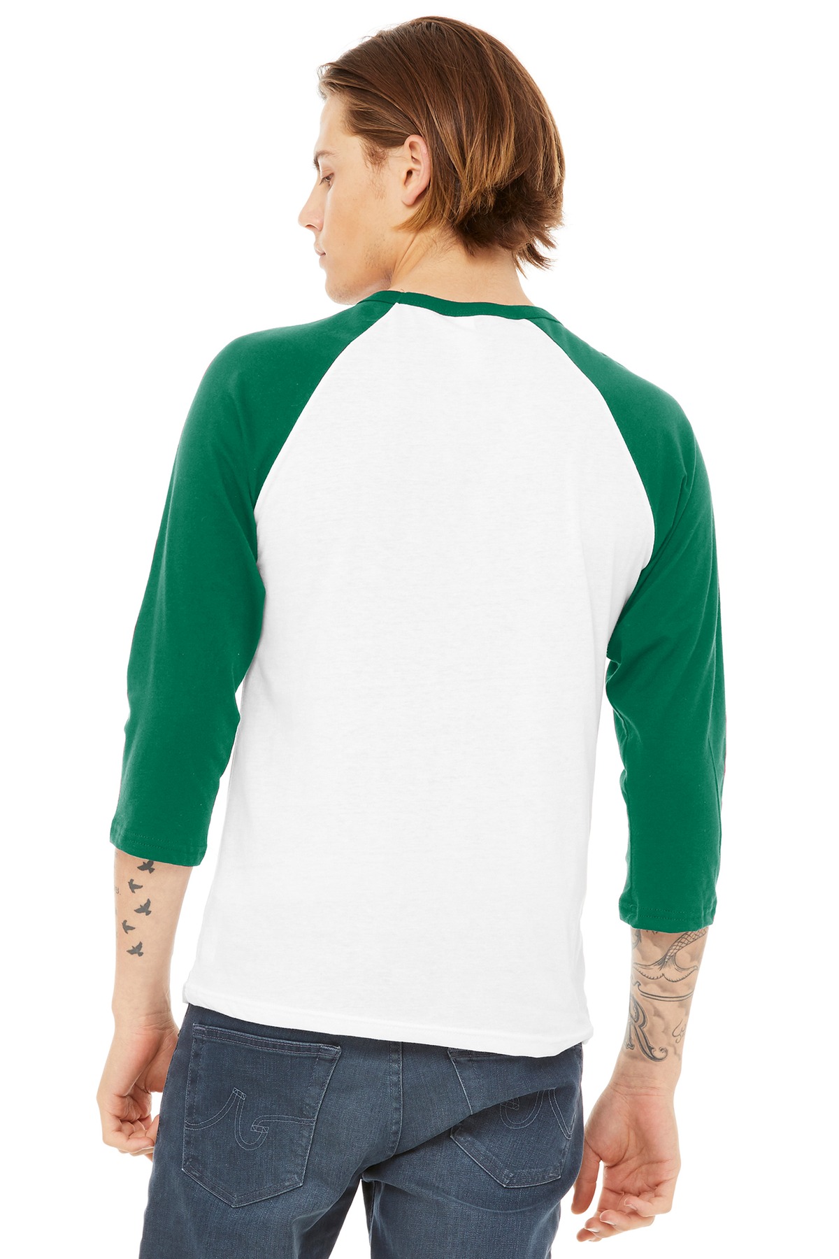 BELLA+CANVAS Unisex 3/4-Sleeve Baseball Tee. BC3200 104