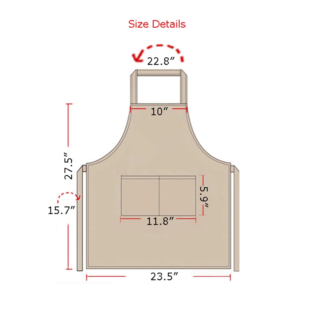 Bib Aprons with 2 Pockets 3