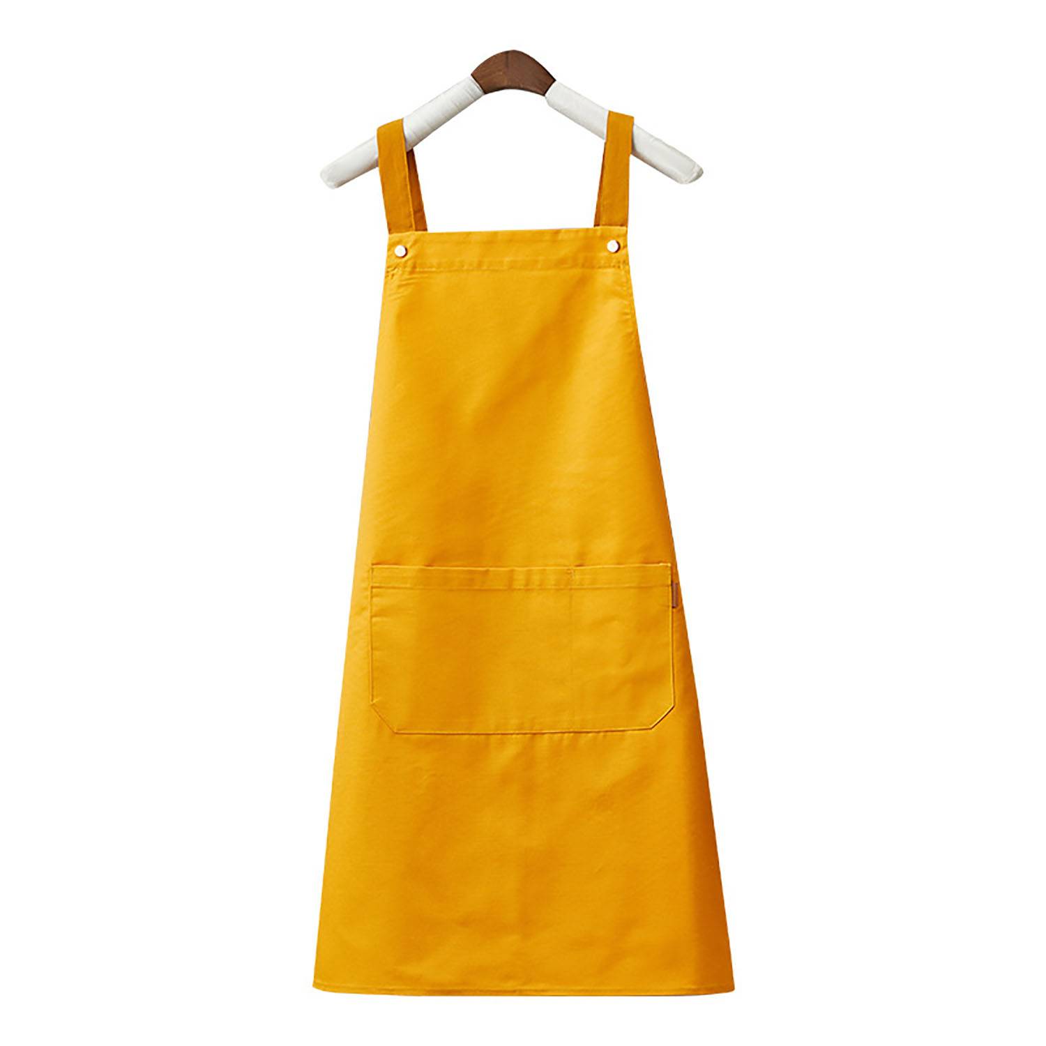 Canvas Kitchen Apron Waterproof And Oil-proof Double Strap 8