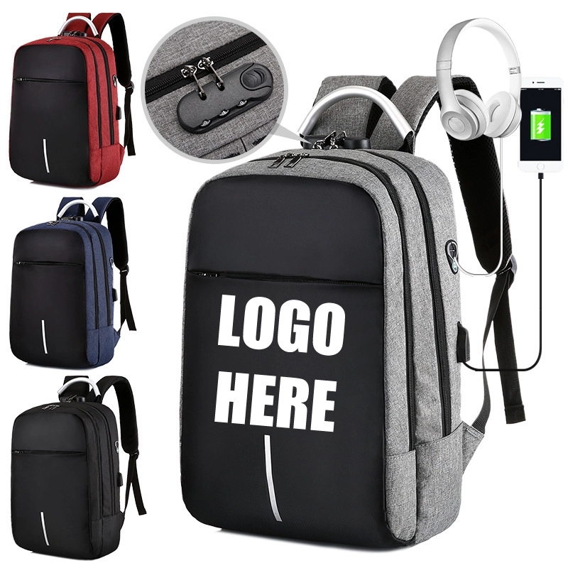 Custom Business Anti Theft Slim Durable Laptops Backpack 1
