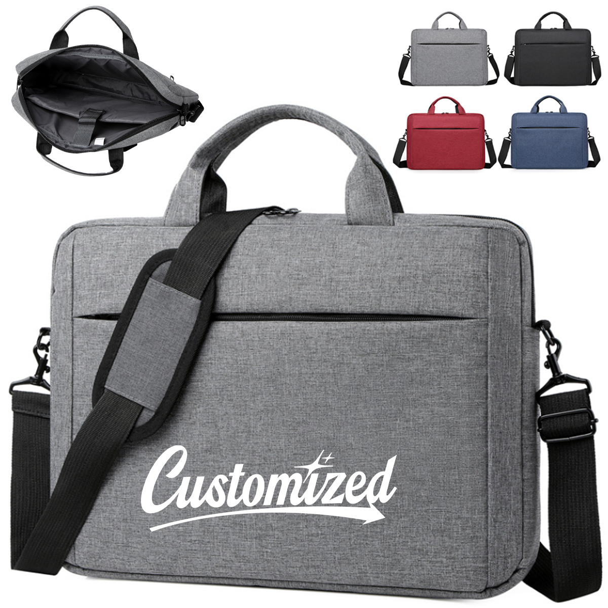 15.6" Laptop Briefcase with Luggage Trolley Sleeve 5