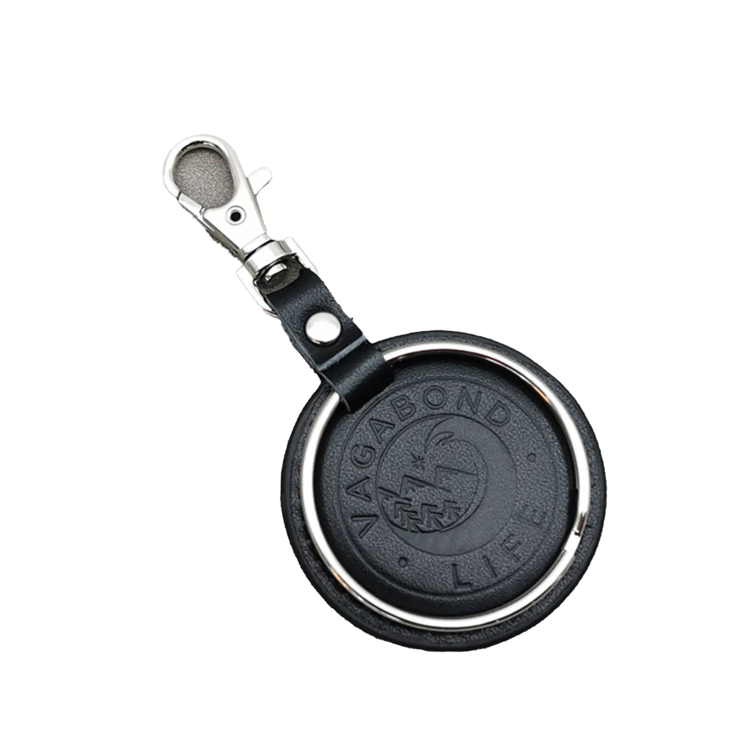 Debossed PU Leather Keychain 2
