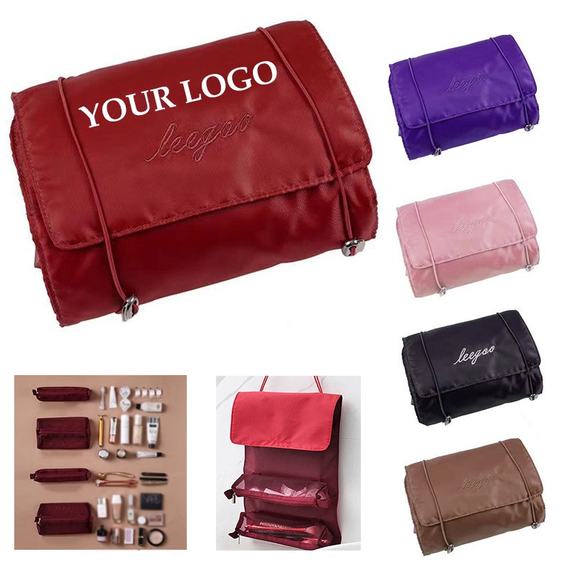 4 in 1 Detachable Nylon Hanging Makeup Roll-up Bag 2