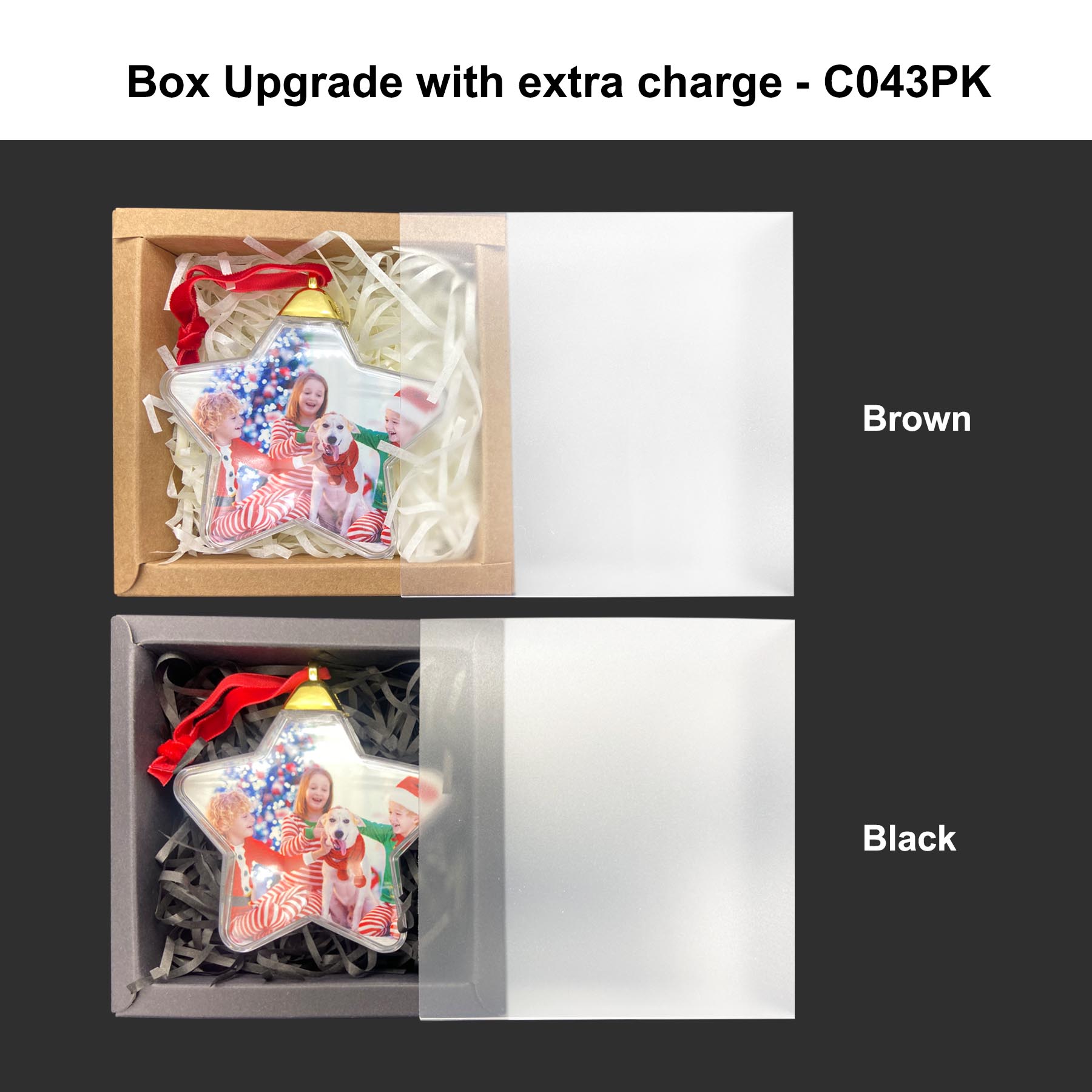 MDF Full Color Clear Star Ornament 8