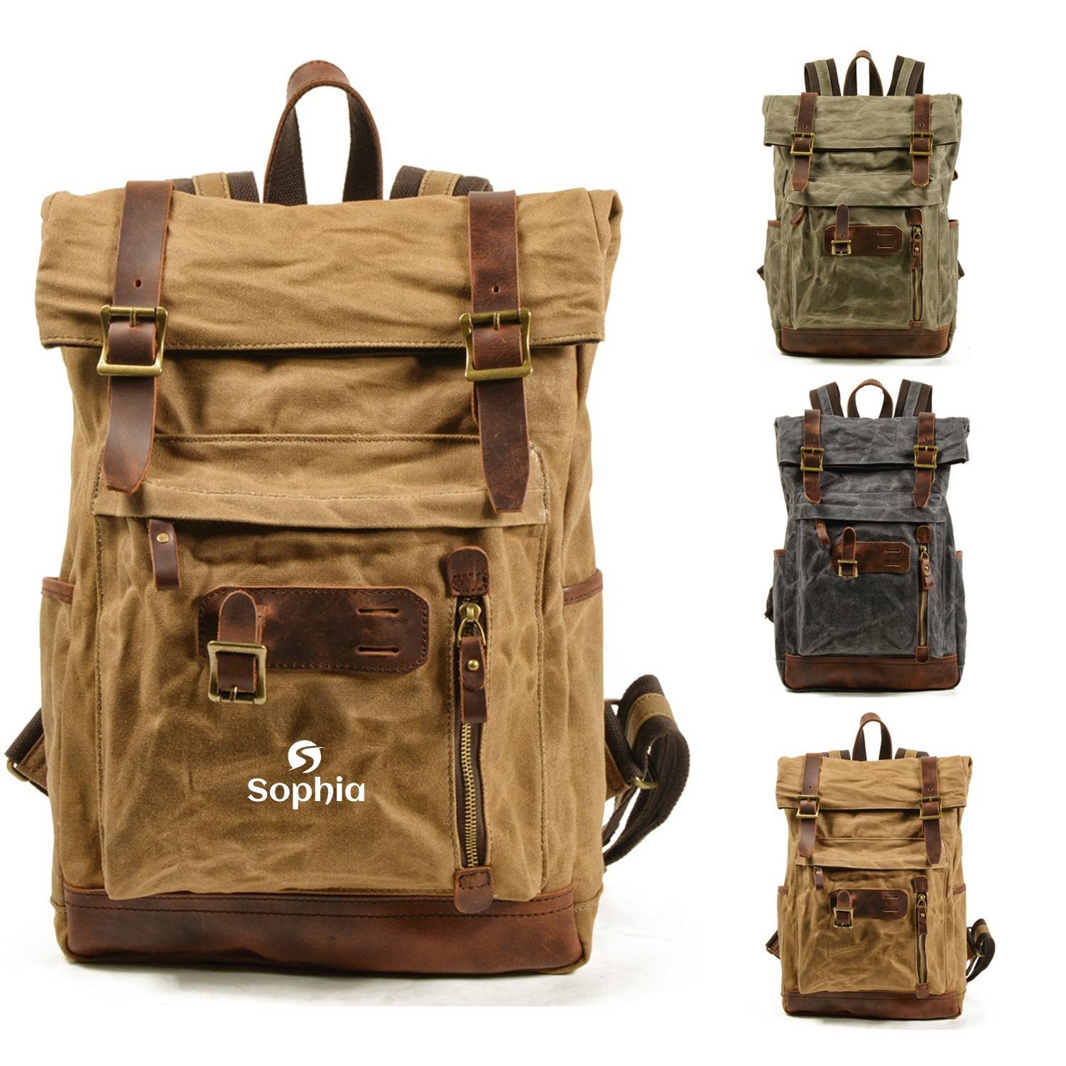 Travel Canvas Shoulder Rucksack 2