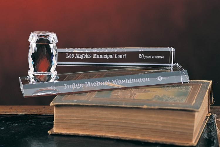 Designer Crystal Crystal Gavel Award 2