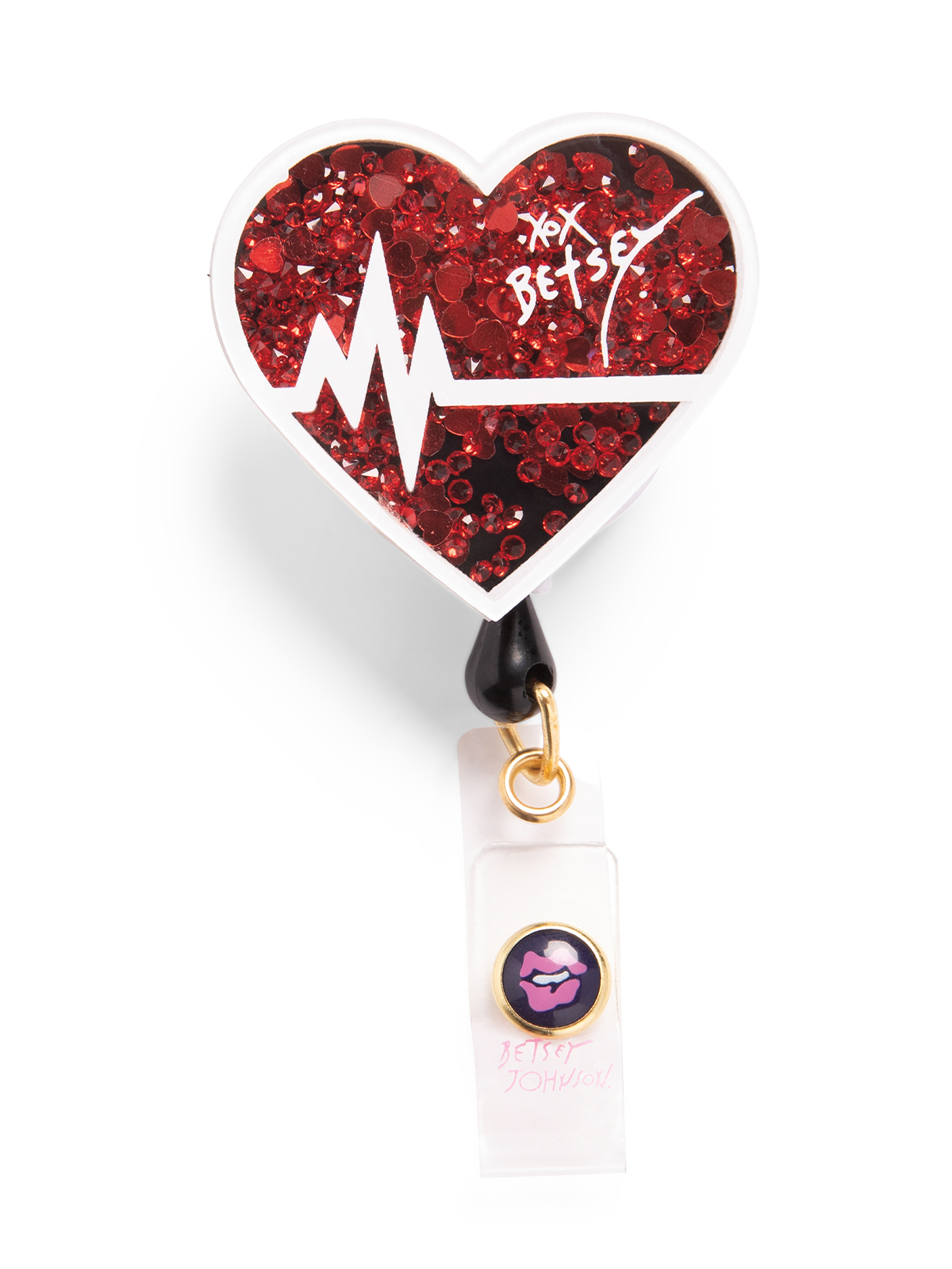 koi - Betsey Johnson - Retractable Cord With Snap Badge Holder Badge Reel