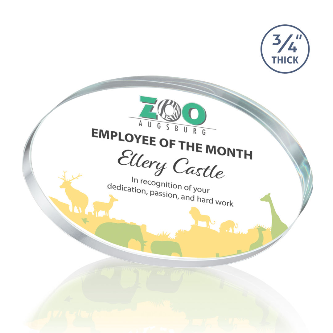 Baldus Oval VividPrint™ Award - Clear