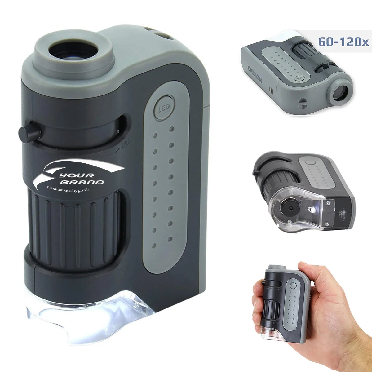 Lighted Pocket Portable Science Lab Handheld Microscope 2