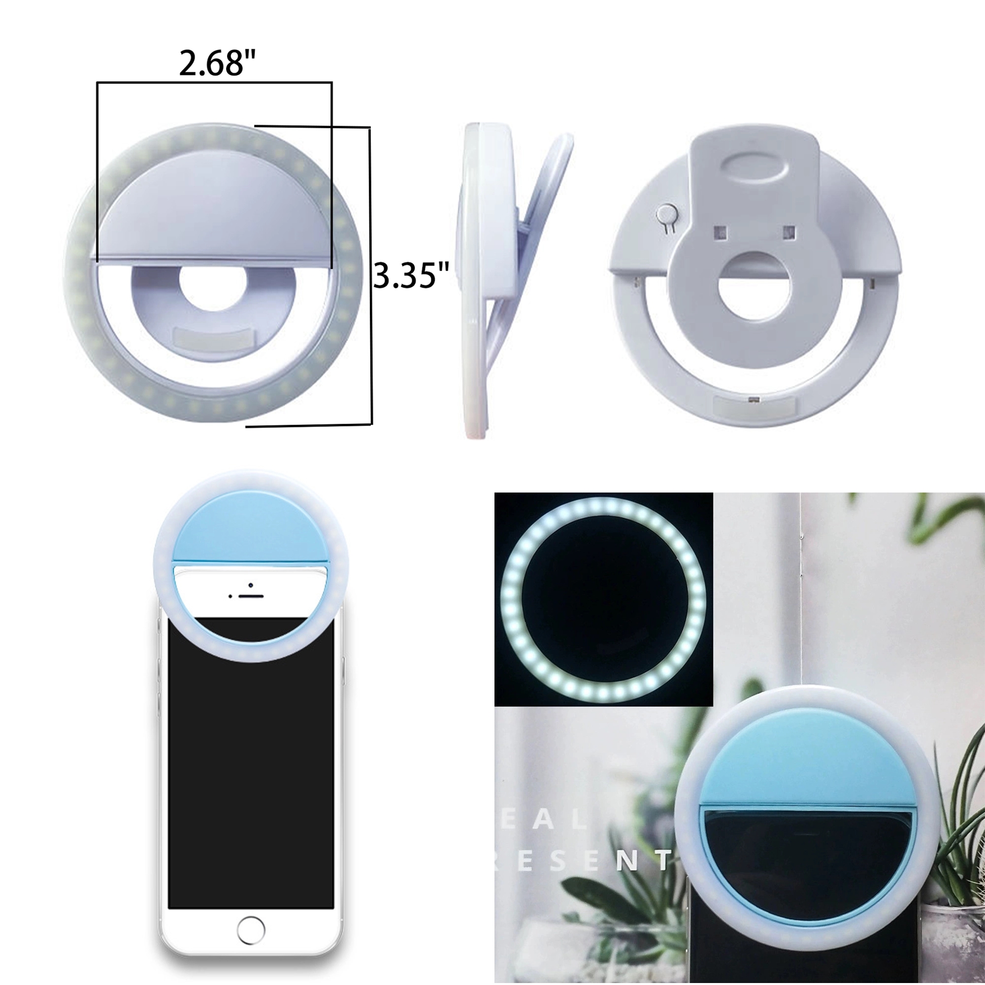 Rechargeable LED Selfie Ring Light 2