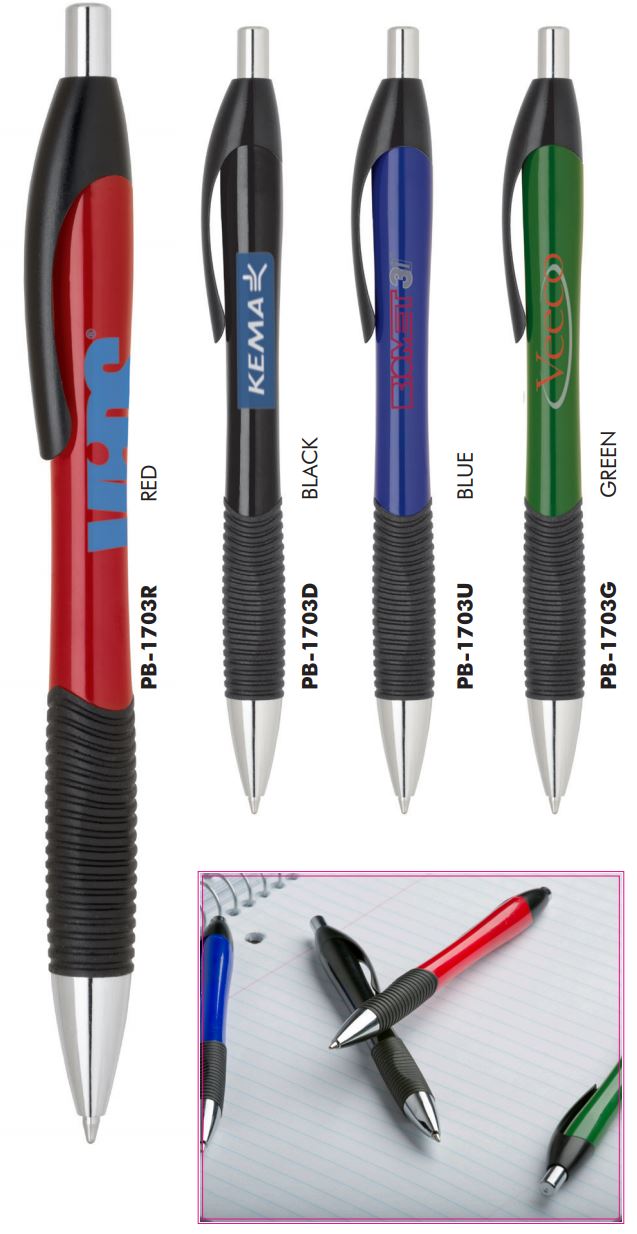 Plantagenet-1703 Promotional Rubber Grip Pens 3