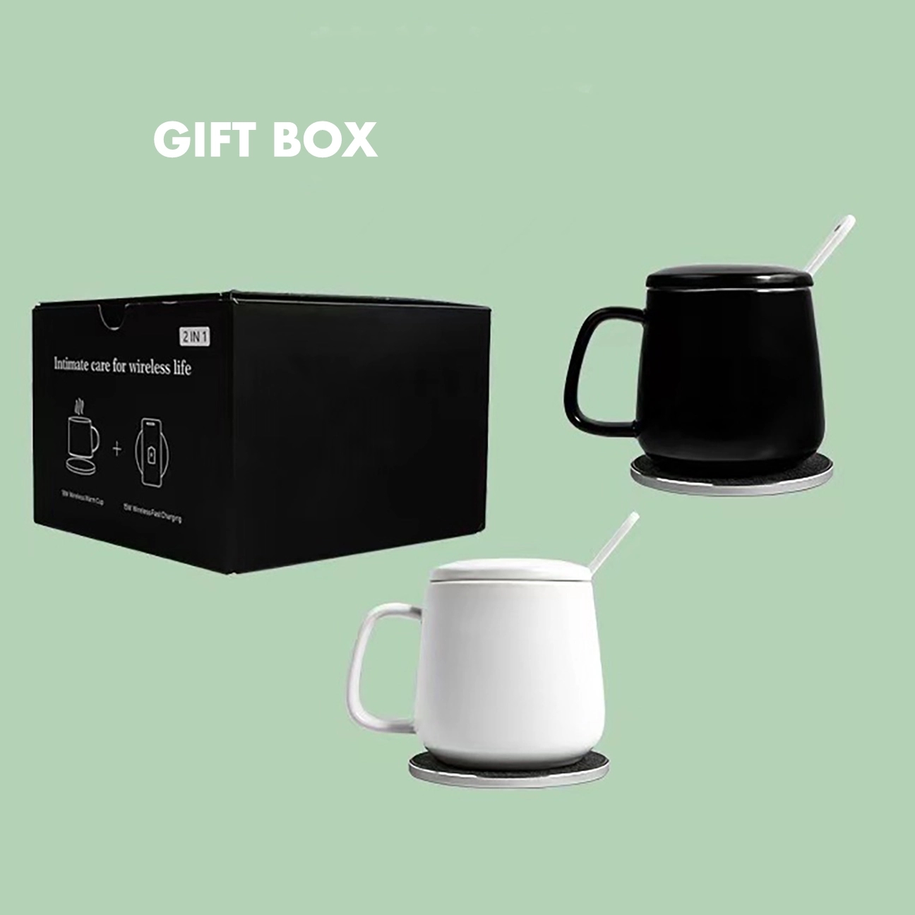 2 in 1 Smart Coffee Mug Warmer with Wireless Charger 4
