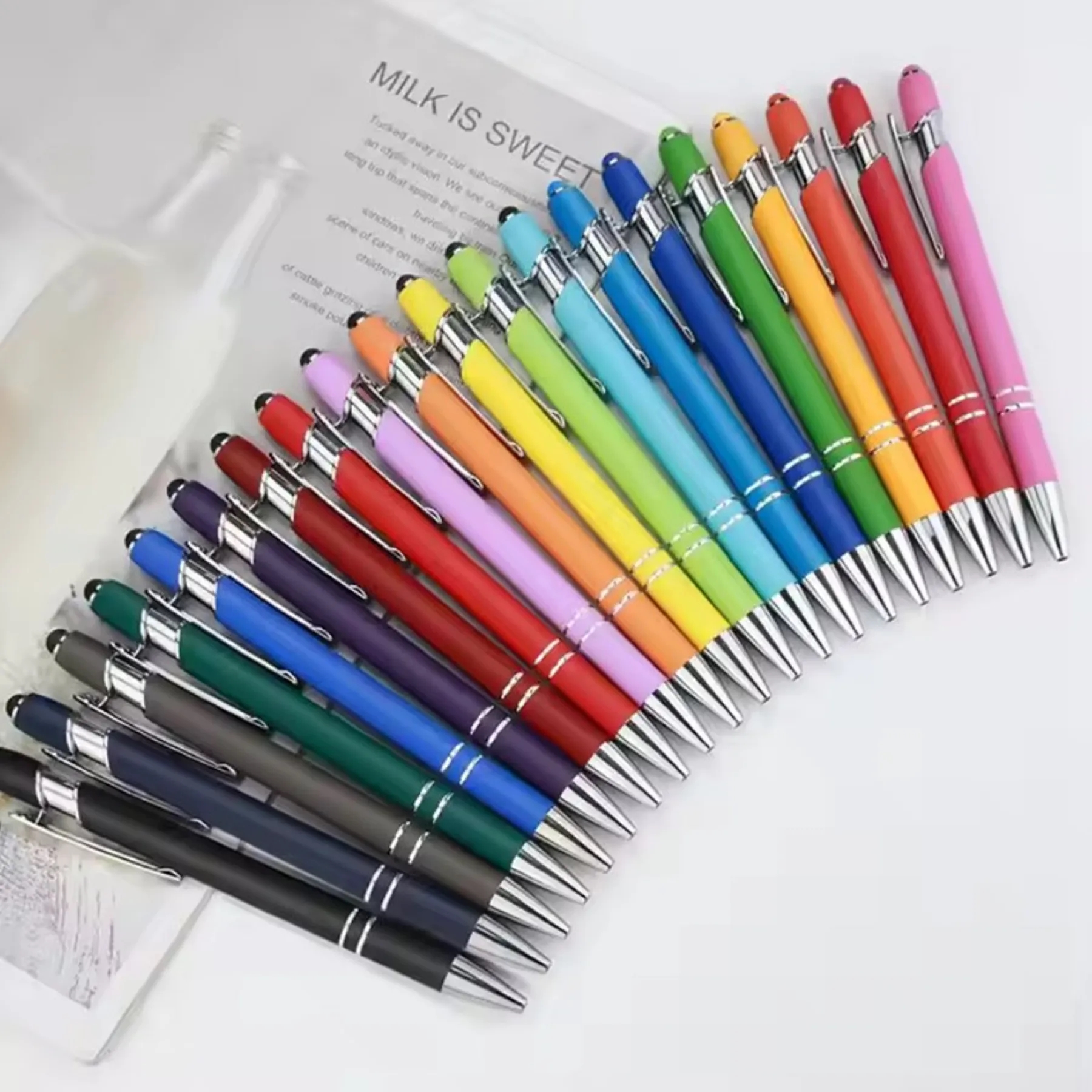 Soft-Touch Ballpoint Pen with Stylus 3
