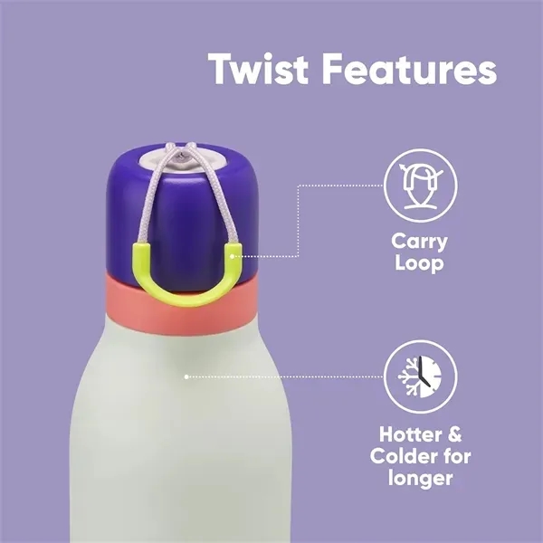 18 oz Insulated Stainless Steel Water Bottle with Straw 13