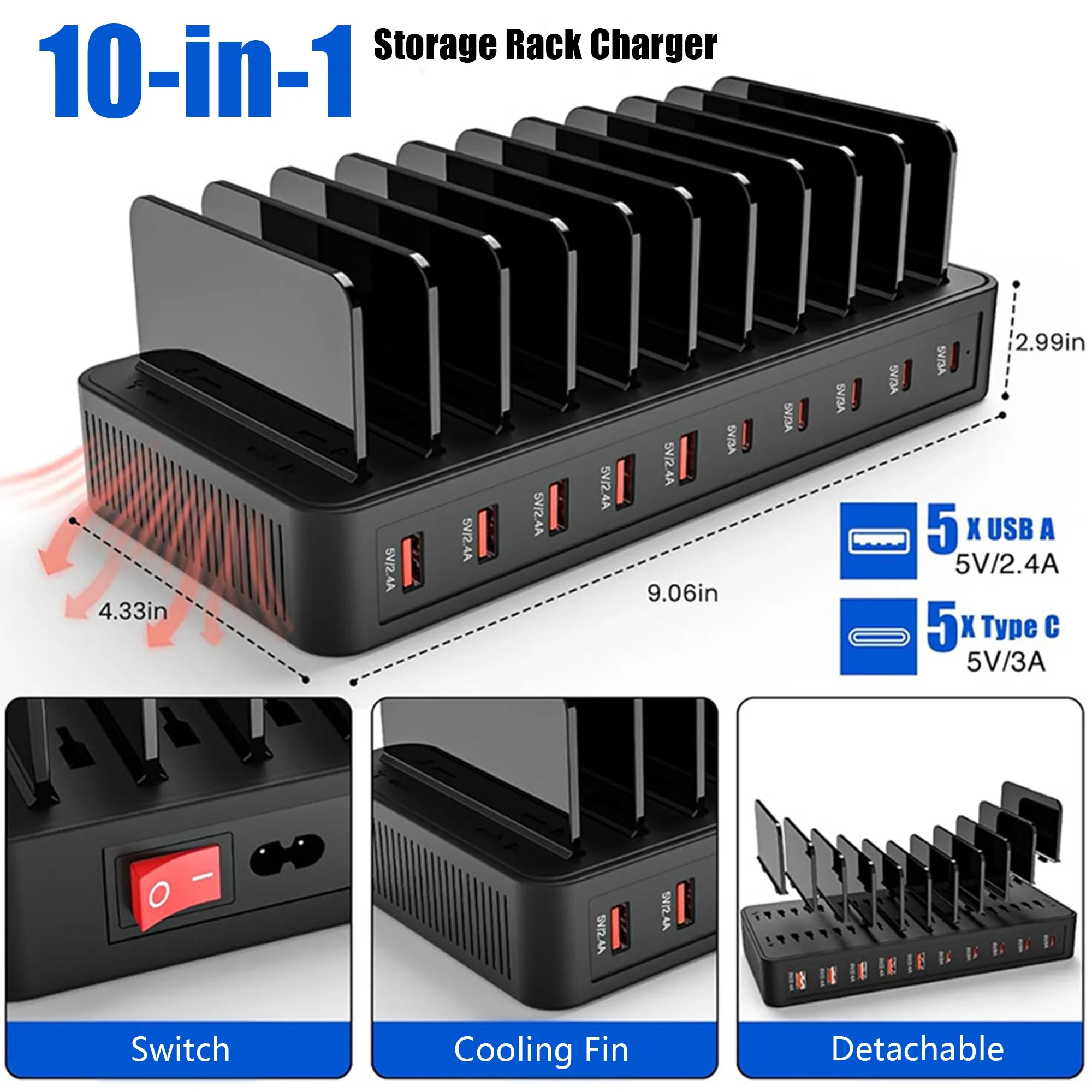 10 In 1 Charging Station With Organizer 3