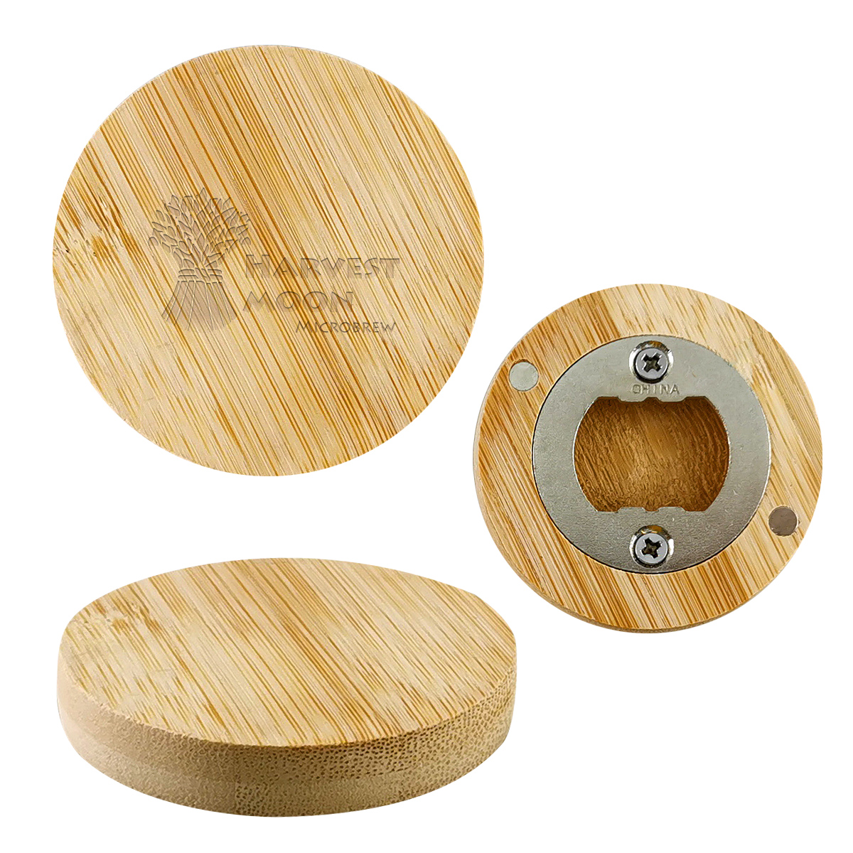 Bamboo Bottle Opener Magnet 3