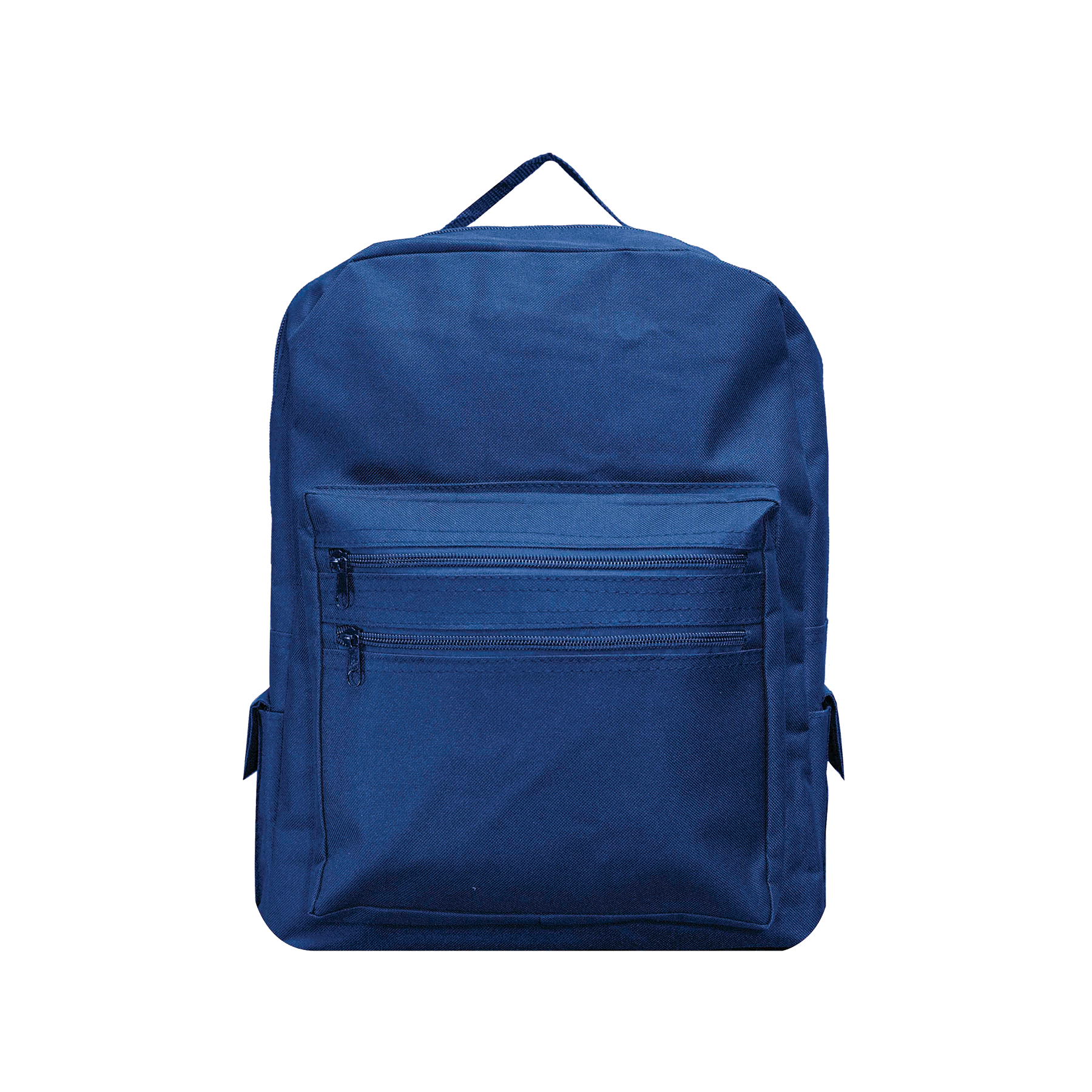 Backpack with large front compartment & 2 side pockets. 3