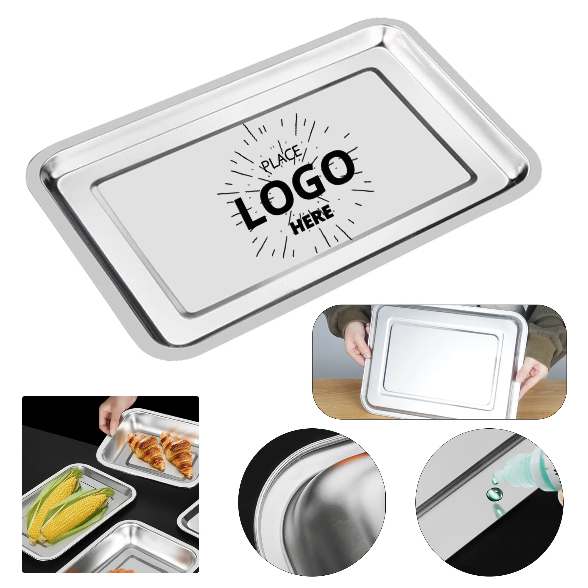 Stainless Steel Rectangular Tray 2