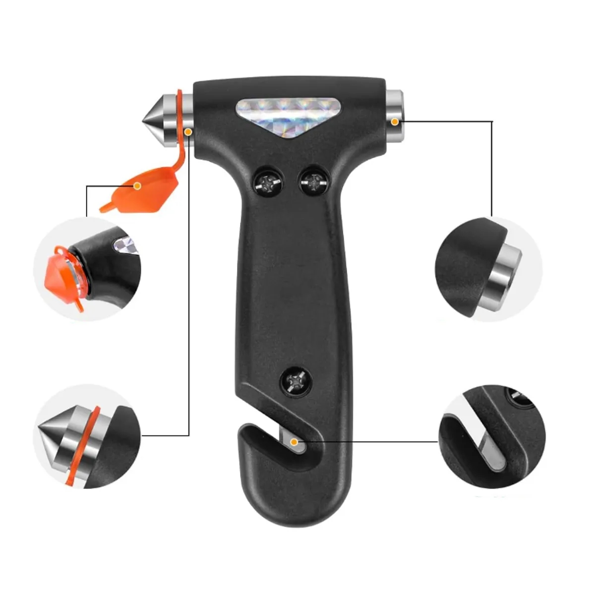 Emergency Car Safety Hammer Seatbelt Cutter Window Breaker 4