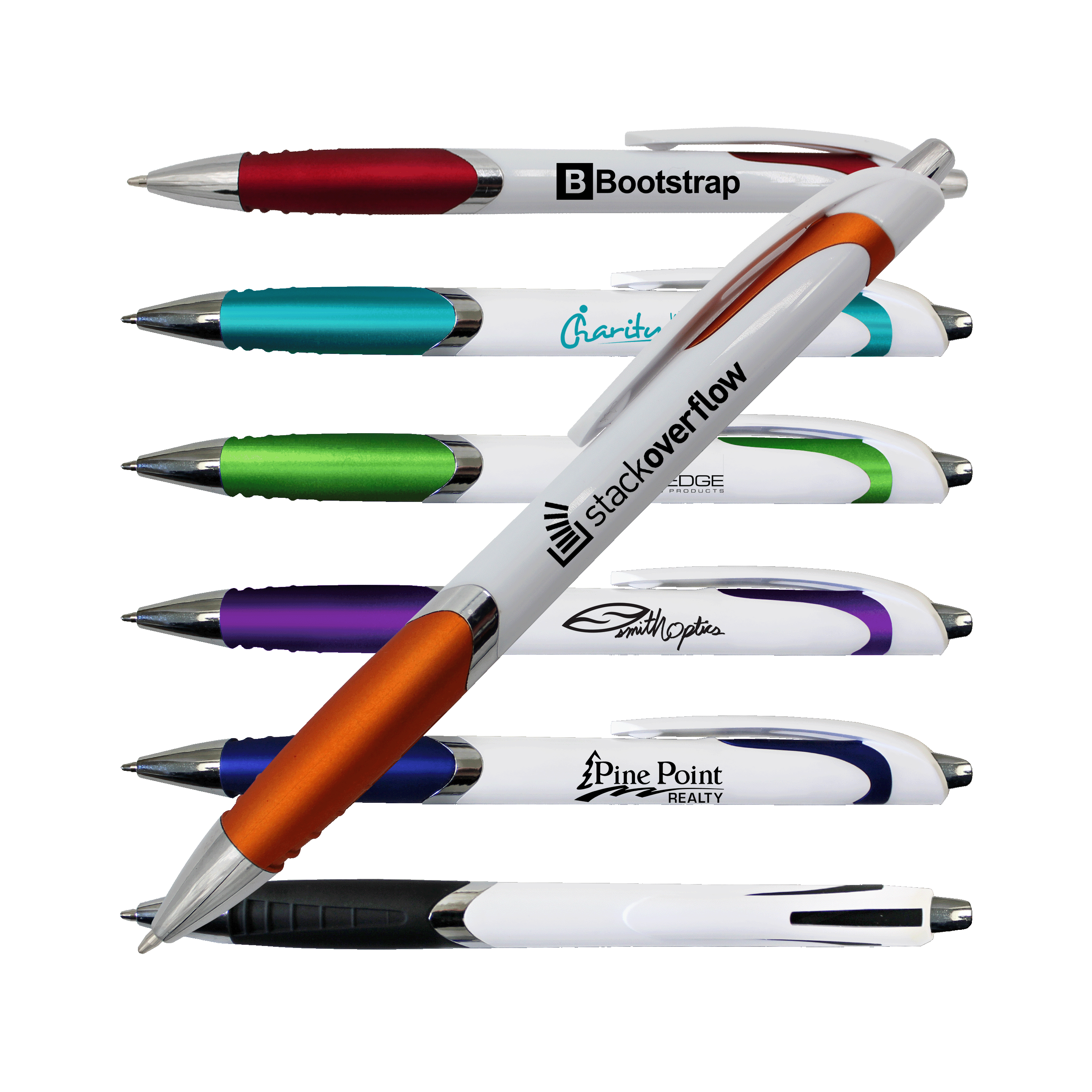 White Crest Grip Pen 3