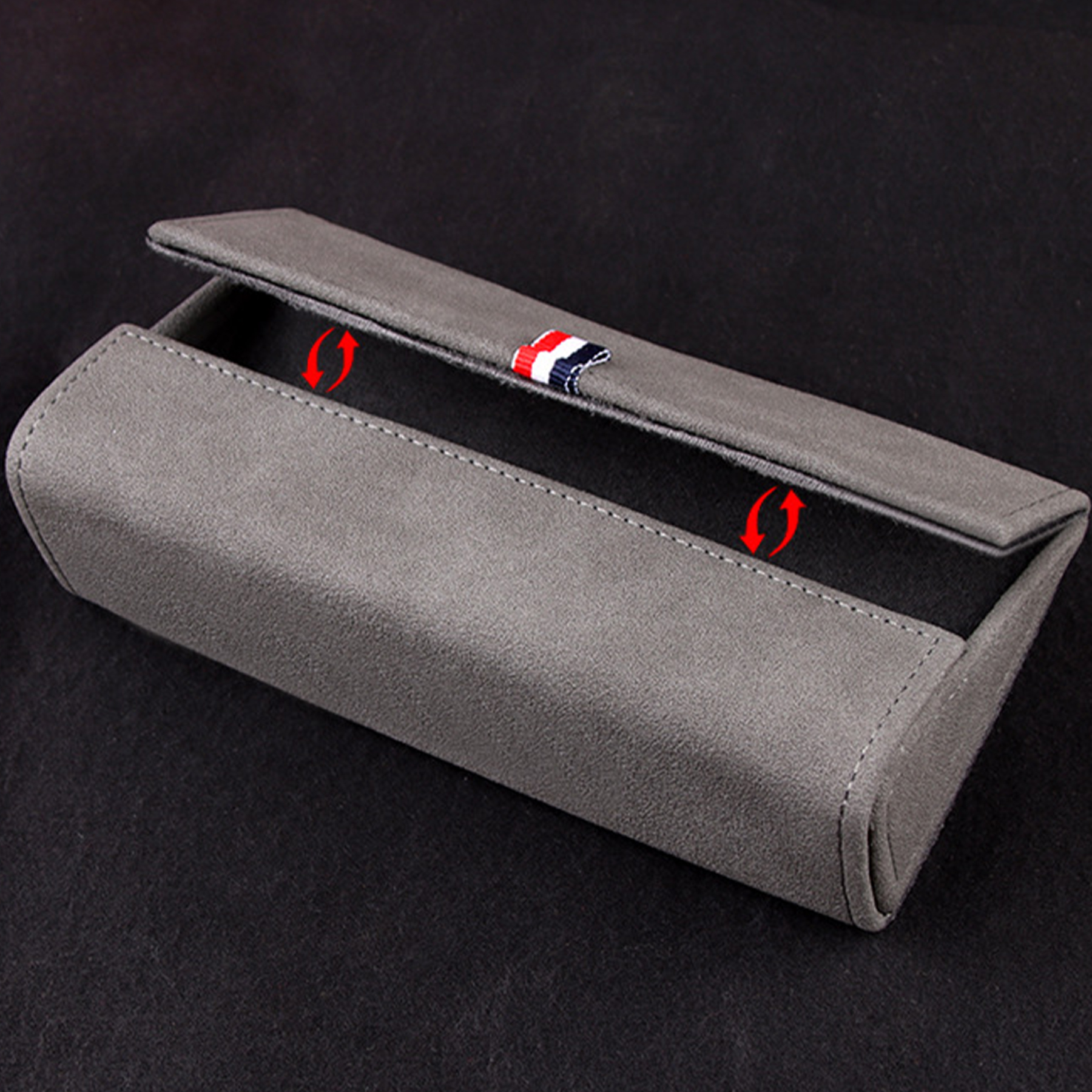 Suede Car Mounted Glasses Case 1