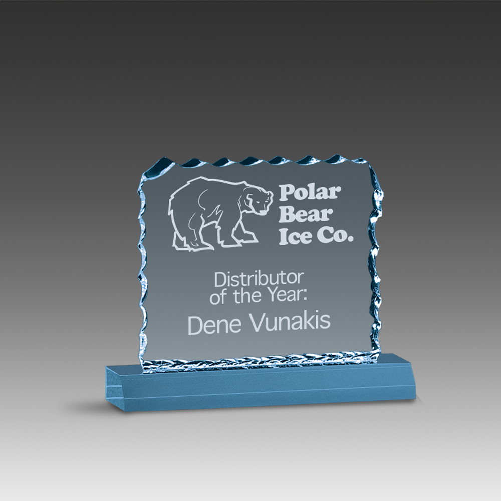 5" x 4" Corporate Cracked Ice Award 1