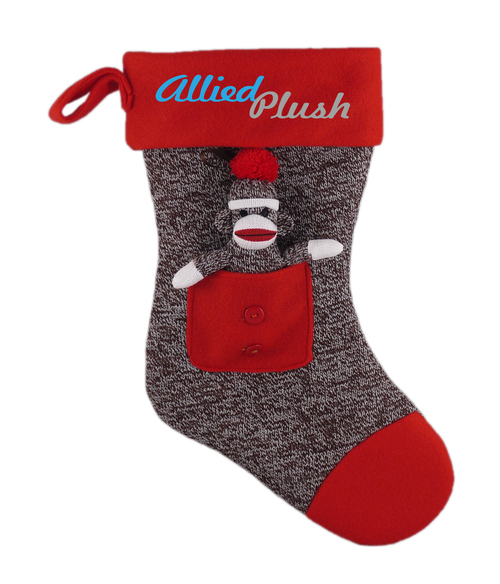 Red Sock Monkey Stocking 3