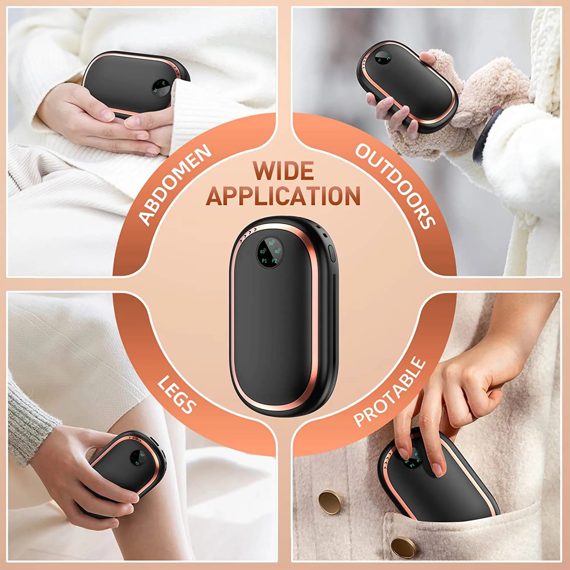 Portable Electric Pocket Hand Warmers Heater 4
